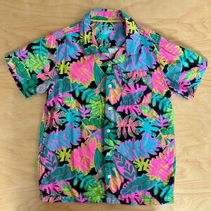 Cat & Jack Boy Tropical Leaf Print Shirt